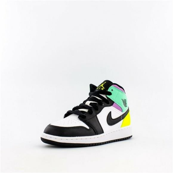 Nike Air Jordan Retro 1 MID (GS) Pastel Black Toe - Picture 3 of 3